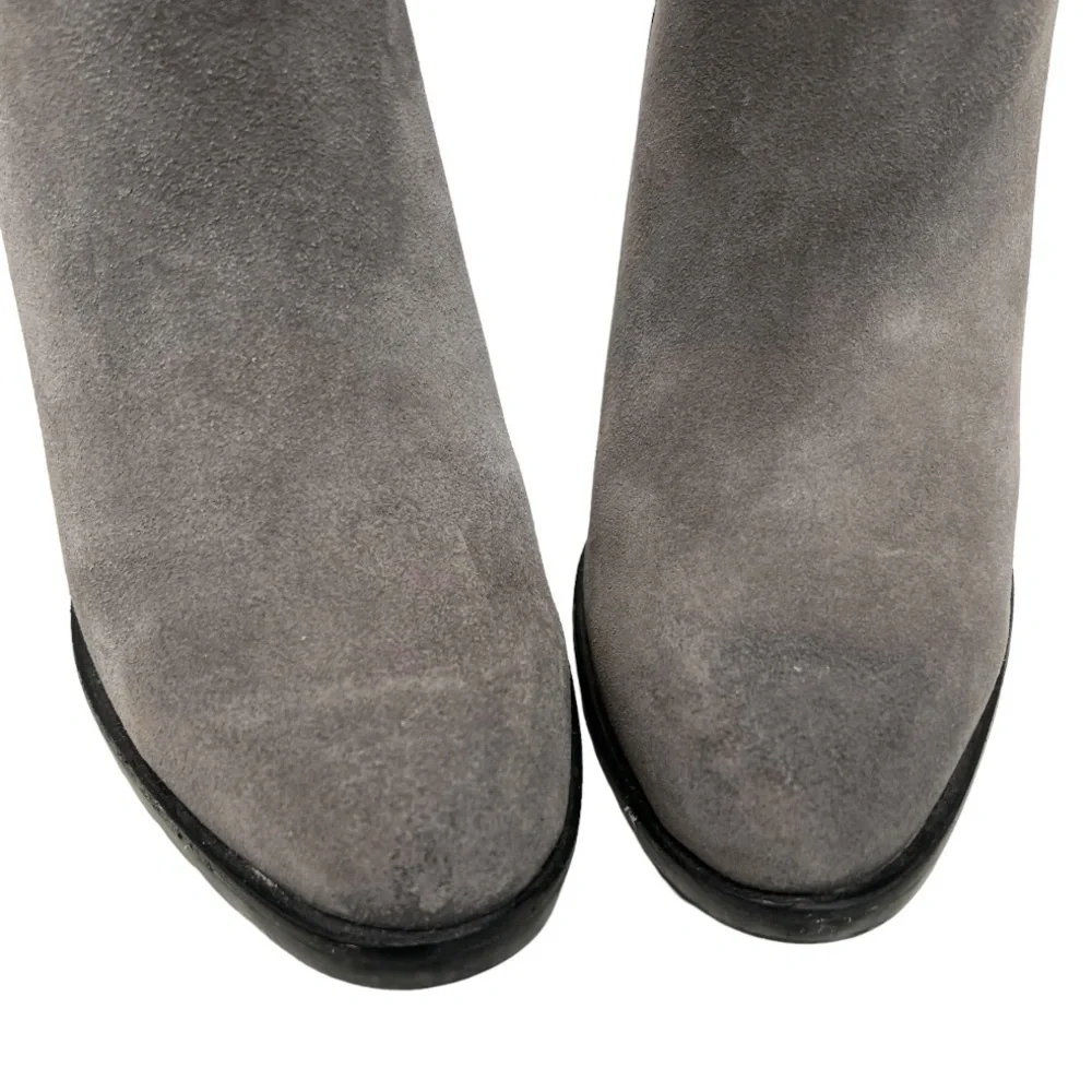 Sorel After Hours Gray Suede Wedge Heel Casual Ankle Boots Women’s 6.5 - Picture 6 of 15